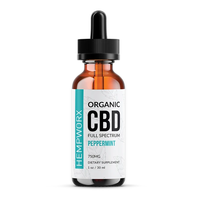 Full Spectrum CBD Oil Peppermint Organic by HempWorx