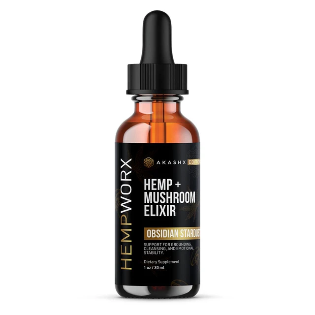 HempWorx Hemp+Mush Elixir Obsidian - hemp mush elixir obsidian