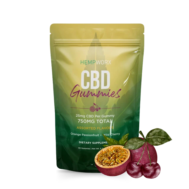 CBD Gummies Assorted Flavors by HempWorx
