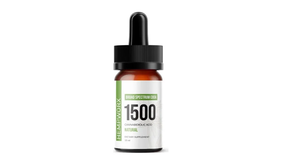 HempWorx broad spectrum CBDA oil bottle
